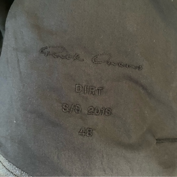 RICK OWENS BLACK LEATHER SILVER ZIP UP MOTORCYCLE MOTO BIKER JACKET - Picture 16 of 16